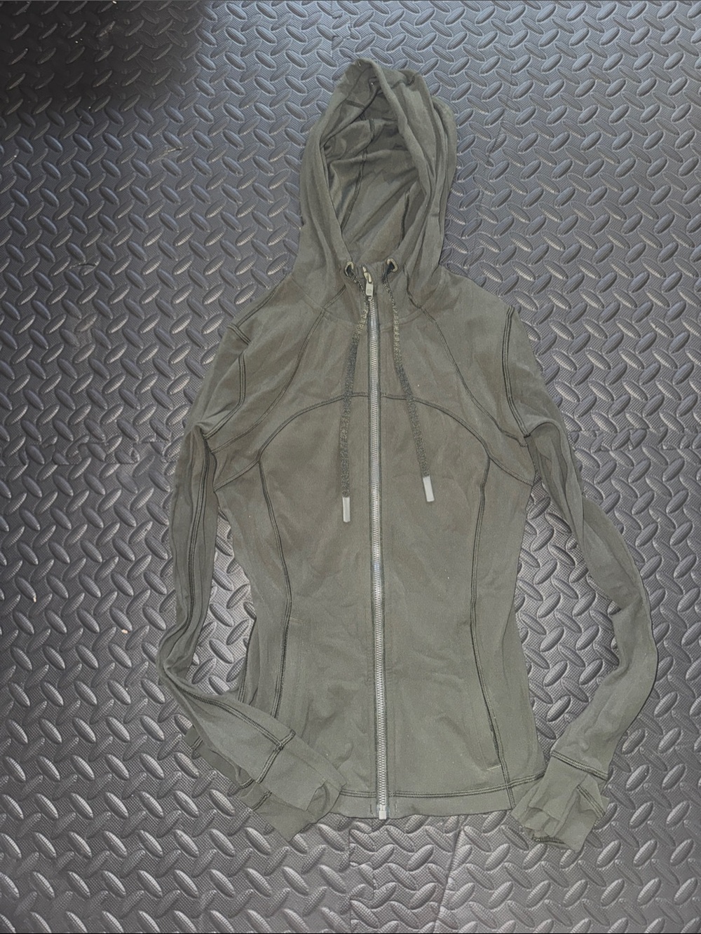 lululemon athletica Olive Green Hooded Zip-Up Jacket
